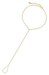 Lili Claspe Jenni Anklet With Toe Chain In Gold