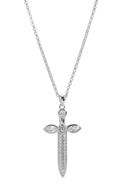 Lili Claspe Flora Dagger Pendant Necklace In Silver