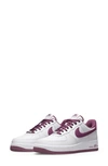Nike Air Force 1 '07 "bordeaux" Sneakers In White/ White/ Bordeaux