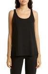 Eileen Fisher Scoop-neck Jersey Knit Tank In Black