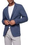 Faherty Inlet Slim Fit Knit Blazer In Deep Navy Melange