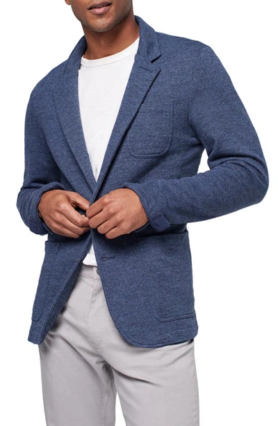 Faherty Inlet Slim Fit Knit Blazer In Deep Navy Melange