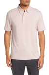 Faherty Movement Stretch Stripe Regular Fit Polo Shirt In Rose Madak