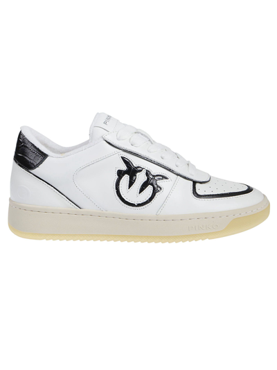 Pinko Love Birds Lacce-up Sneakers In White