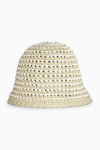 Cos Crochet Bucket Hat In Beige