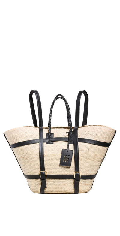 Altuzarra Watermill Caged Buckle Backpack In Natural/black