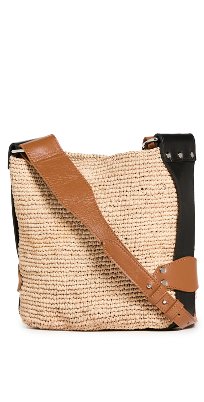 Isabel Marant Mini Bayia Hobo Bag In Natural/cognac