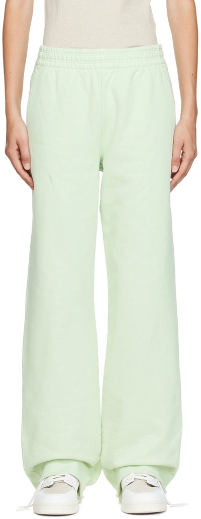 Acne Studios Green Flared Lounge Pants In Pastel Green