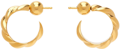 Sophie Buhai Gold Small Rope Hoop Earrings In 18k Gold Vermeil