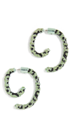DEMARSON PAVE ELECTRO ZEBRA LUNA EARRINGS