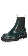 Proenza Schouler 30mm Lug Sole Leather Chelsea Boots In Eden