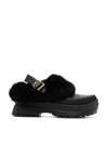 Stella Mccartney Trace Faux-fur Trimmed Mules In Black