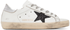 Golden Goose Super Star Leather Upper And Toe Glitter Star Laminated Heel In White