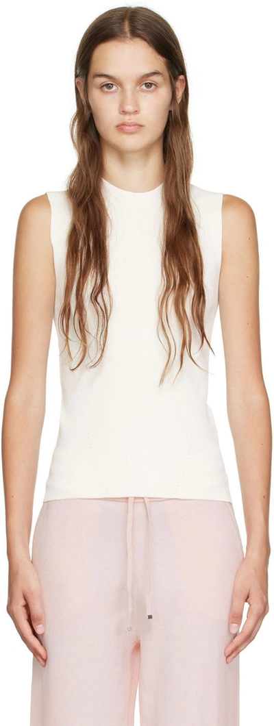 Hugo Boss Off-white Swook Tank Top In 110 Open White