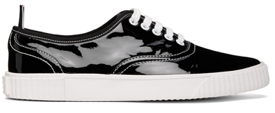 Thom Browne Heritage Patent Leather Sneakers In Black
