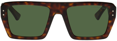 Cutler And Gross Tortoiseshell 1375 Rectangular Sunglasses In Havana