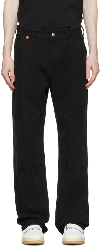 Acne Studios Black Workwear Trousers In 900 Black