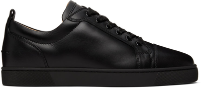Christian Louboutin Louis Junior Leather Low-top Sneakers In Black