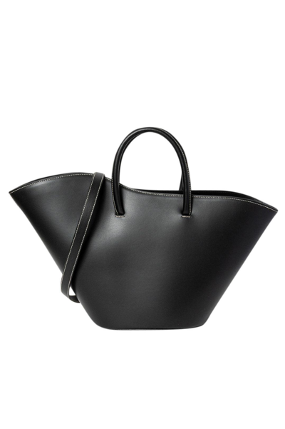 Little Liffner Open Tulip Medium Tote Bag In Black