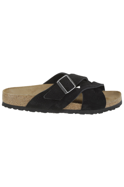 Birkenstock Lugano In Desert Buck Black