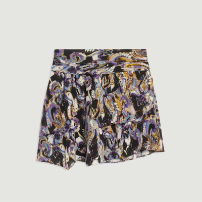 Iro Domien Tiered Silk-blend Mini Skirt In Black