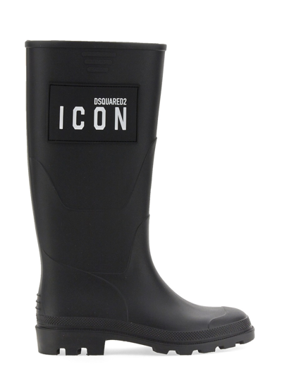 Dsquared2 25mm Icon Tall Rubber Boots In New