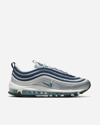 Nike Air Max 97 Metallic Mesh And Faux Leather Sneakers In Silver