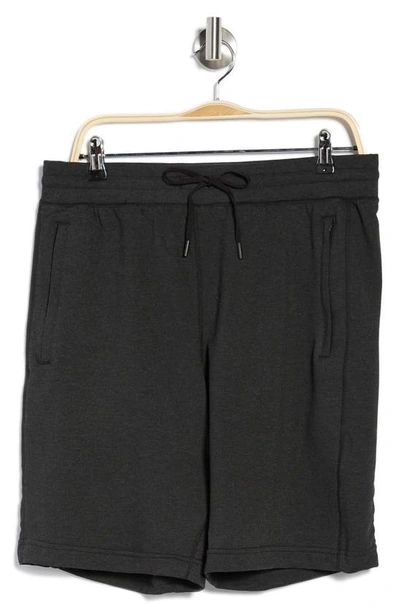 90 Degree By Reflex 9" Terry Shorts In Htr.charcoal
