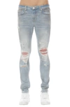 HVMAN STRAT RIPPED SUPER SKINNY JEANS