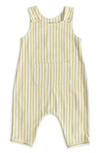 Pehr Babies' Stripes Away Organic Cotton Overalls In Marigold