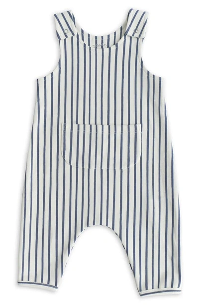 Pehr Babies' Stripes Away Organic Cotton Overalls In Blue2