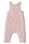 Pehr Babies' Stripes Away Organic Cotton Overalls In Pink