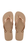Havaianas Top Tiras Flip Flops In Rose Gold