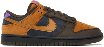 Nike Brown & Orange Dunk Retro Low-top Sneakers In Dh0601-001