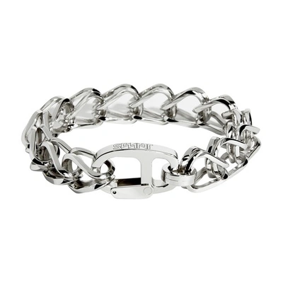 Statement Unchained Bracelet In Silver
