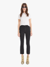Mother The Insider Crop Step Fray Jeans In Not Gulity In Black