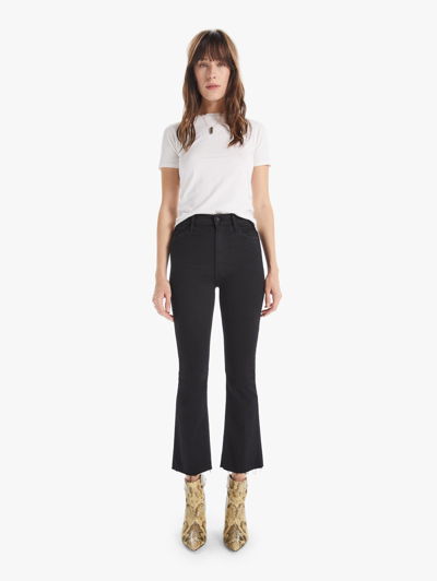 Mother The Hustler Ankle Fray Not Guilty Jeans In Black