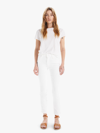 Mother The Weekender Fray Jeans In White In White