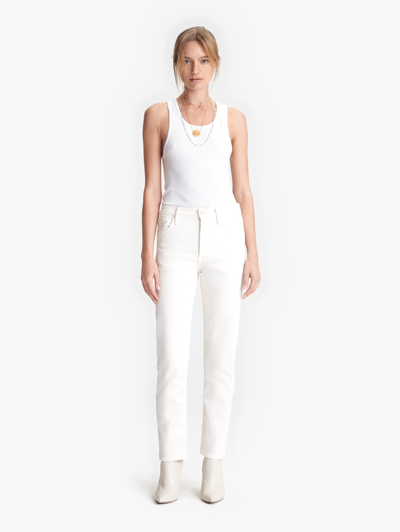 Mother The Tomcat Ankle Puffs Jeans In Cream