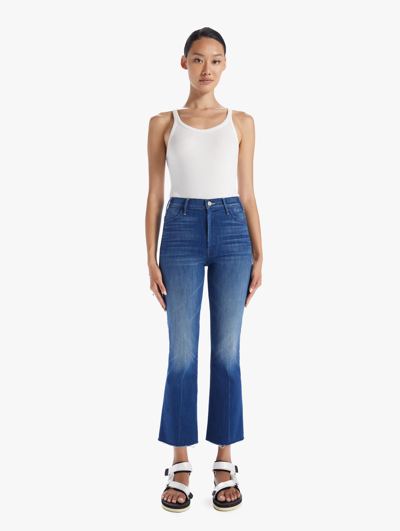 Mother The Hustler Frayed Ankle Jeans In Squeeze Play