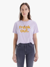 Mother The Slouch Cutoff Freak Out Tee Shirt In Multi