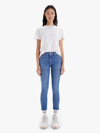 Mother The Looker Ankle Snippet Beginner's Luck Jeans In Blue