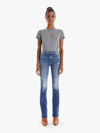 Mother The Dazzler Mid Rise Ankle Straight Jeans In Weekend Warrior In Blue