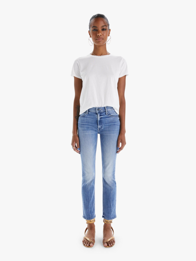 MOTHER THE MID RISE DAZZLER ANKLE WE ANIMALS JEANS IN BLUE - SIZE 26
