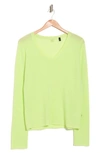 Atm Anthony Thomas Melillo Cashmere V-neck Sweater In Mint Tint