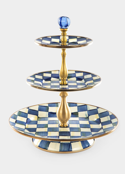 Mackenzie-childs Royal Check 3-tier Sweet Stand