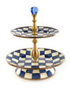Mackenzie-childs Royal Check Enamel Two Tier Sweet Stand