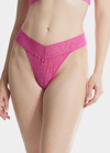 Hanky Panky Stretch Lace Traditional-rise Thong In Dragon Fruit Pink