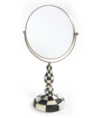 Mackenzie-childs Courtly Check Vanity Mirror In Black/white