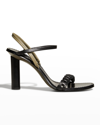 Rag & Bone Infinity Bicolor Woven Napa Sandals In Cigar